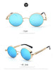 Coating Mirrored Sunglasses Round Circle