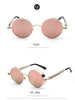 Coating Mirrored Sunglasses Round Circle
