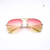 Fashion Gradient Rimless Sunglasses Frog Mirror